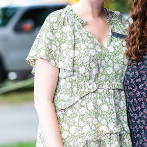 Anthropologie Tiered Mini Dress - SMALL